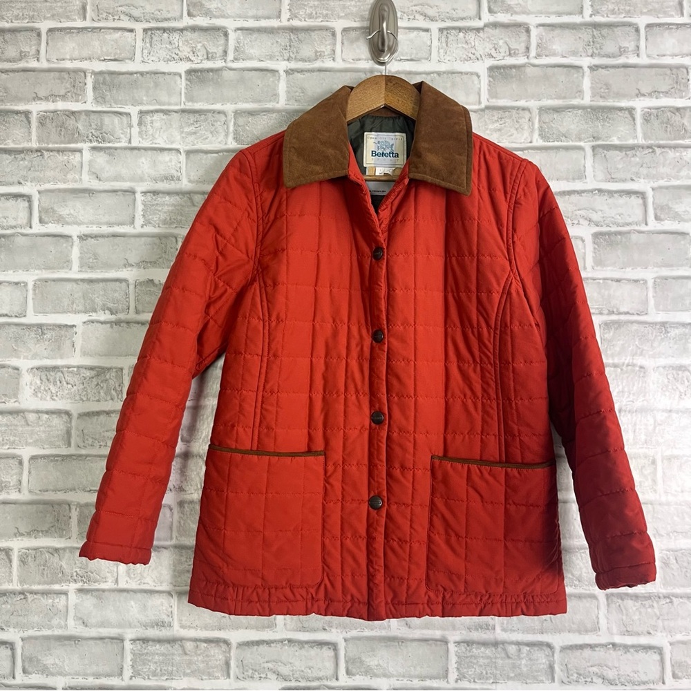 Beatha Women's Red Quilted Utility Jacket